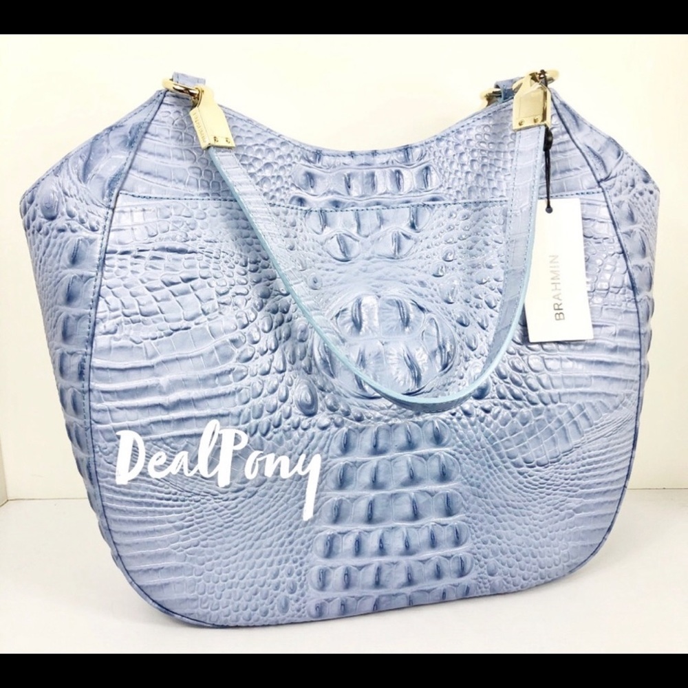 BRAHMIN Marianna Melbourne Periwinkle New Tote Bag